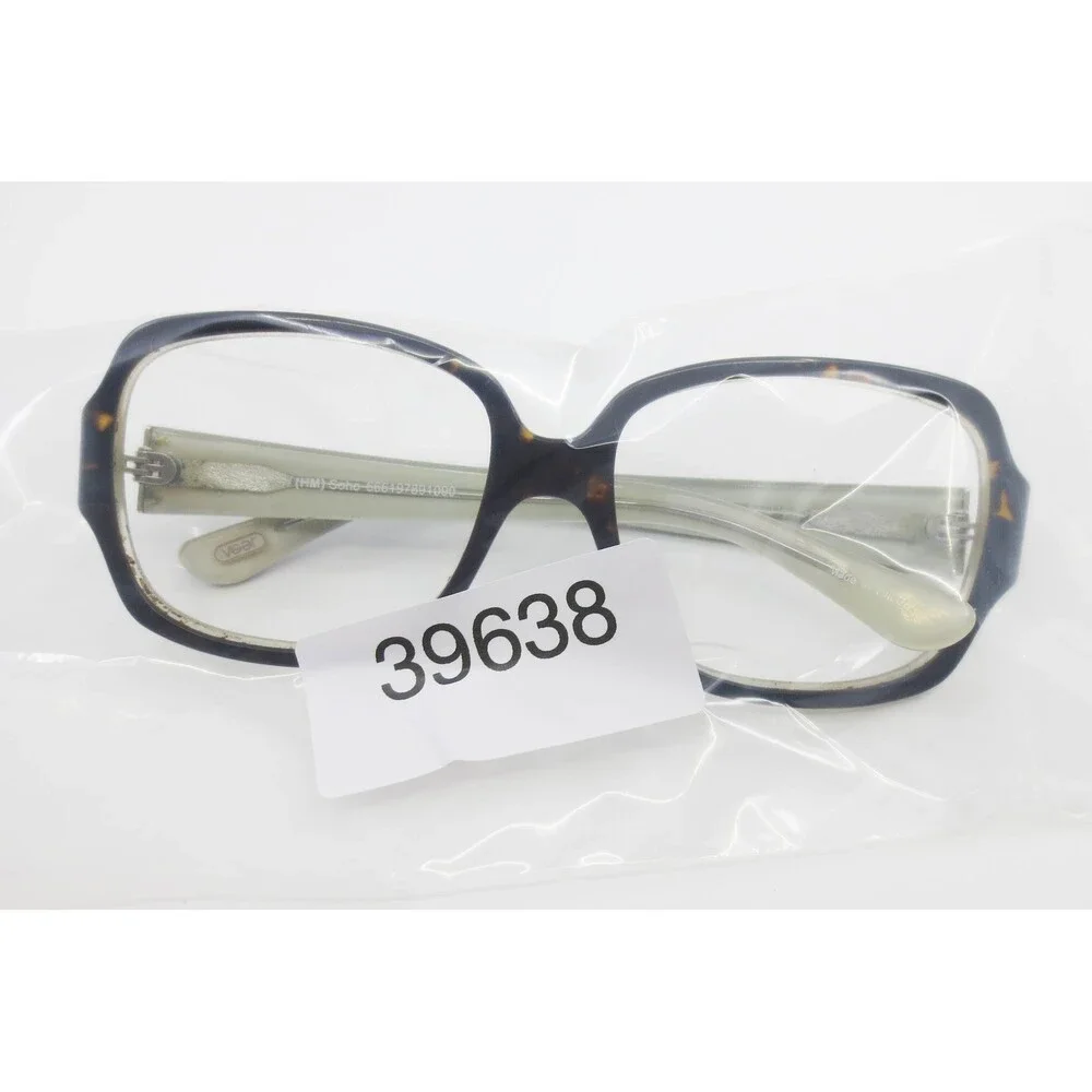 Vera Wang Soho Eyeglasses Tortoise Blue Square Frame 57-16-135 Designer Eyewear